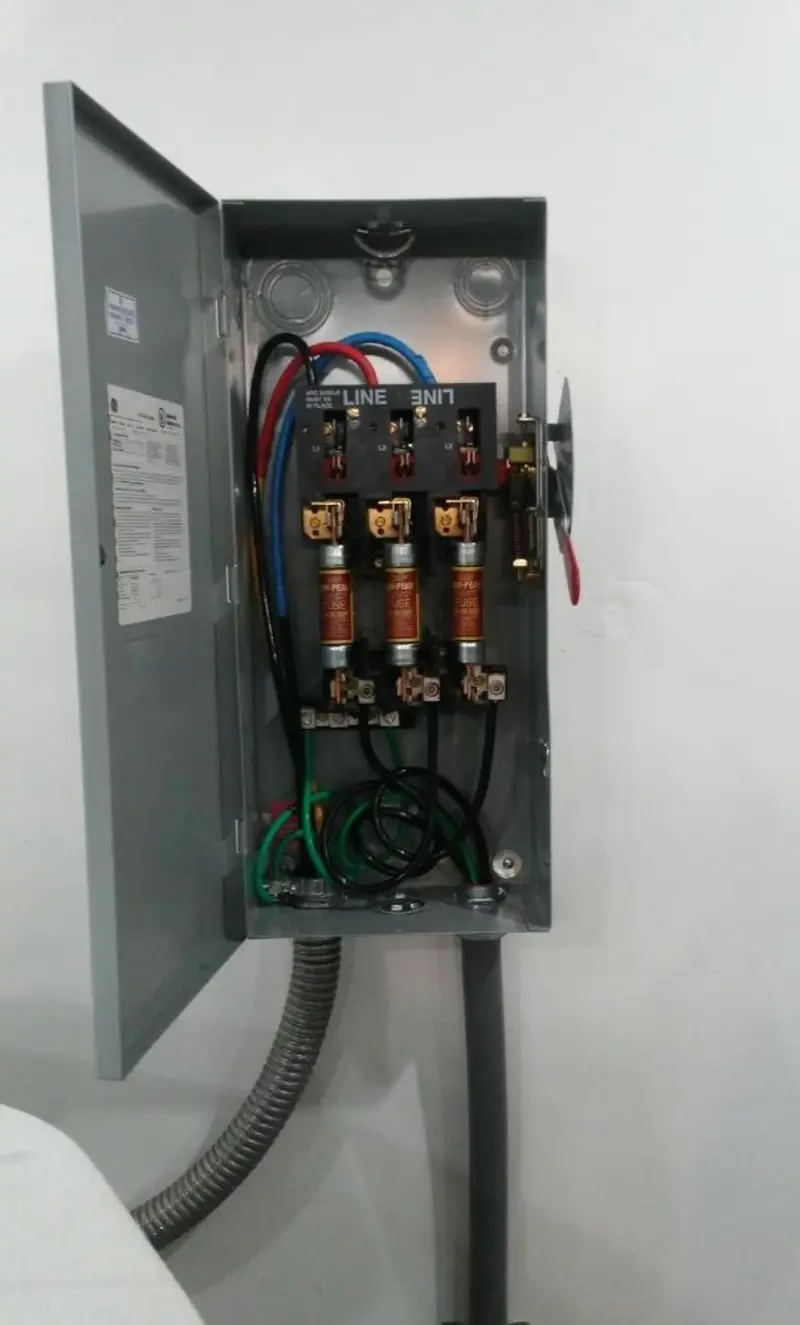 Three-phase disconnect switch installed for Electrical Wiring & Rewiring in New Richmond