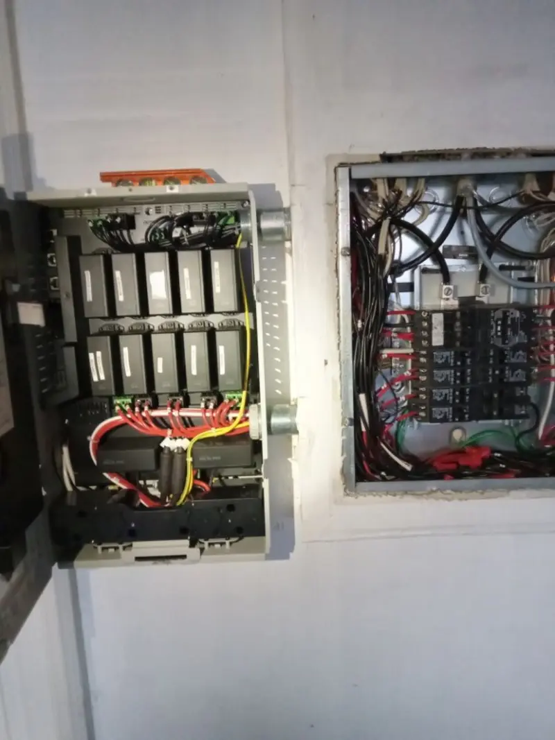 Electrical panel upgrade completed for Security Camera Wiring in New Richmond
